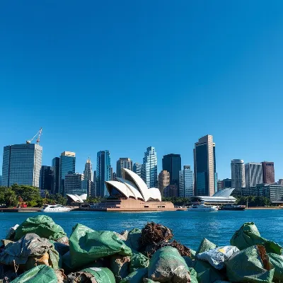 Sydney skyline with a focus on clean waste management solutions