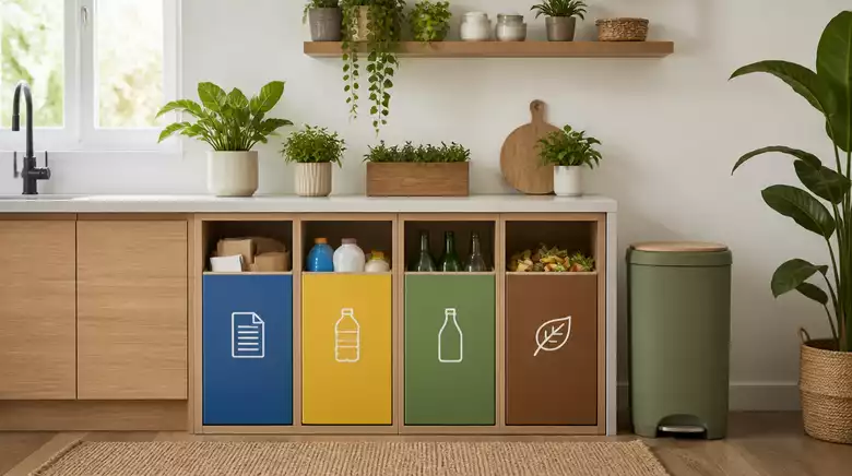 Efficient Home Recycling Station Setup